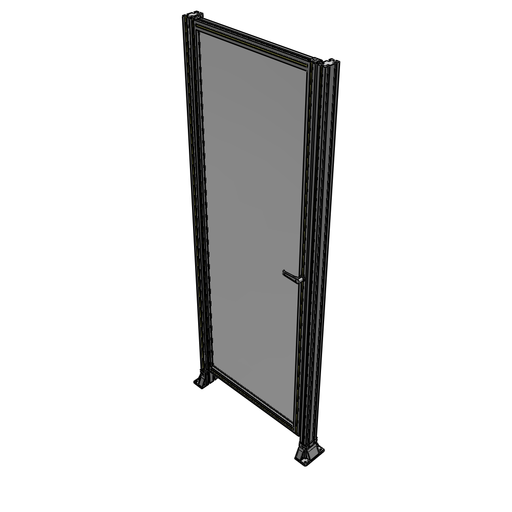 G5-2400-0900-0150-EYPTA DOOR-ROBUST FRAME, HANDLE/INTERNAL EGRESS ON RIGHT 2135MM X 900MM 1/4" POLYCARBONATE, ASSEMBLED