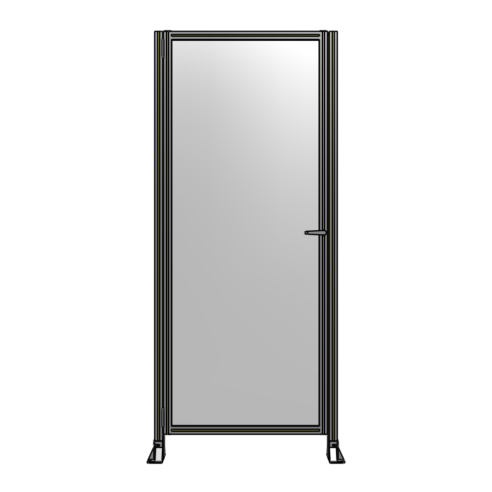 G5-2400-1020-0150-EYPTA DOOR-ROBUST FRAME, HANDLE/INTERNAL EGRESS ON RIGHT 2135MM X 1020MM 1/4" POLYCARBONATE, ASSEMBLED