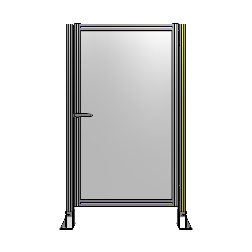 G6-1400-0820-0150-EYPTA DOOR-ROBUST FRAME, HANDLE/INTERNAL EGRESS ON LEFT 1400MM X 820MM 1/4" POLYCARBONATE, ASSEMBLED