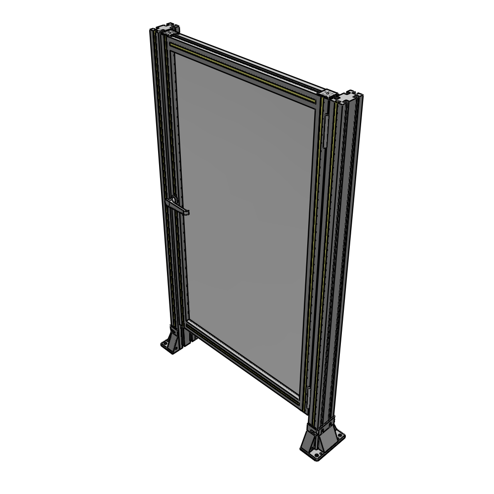 G6-1400-0820-0150-EYPTA DOOR-ROBUST FRAME, HANDLE/INTERNAL EGRESS ON LEFT 1400MM X 820MM 1/4" POLYCARBONATE, ASSEMBLED