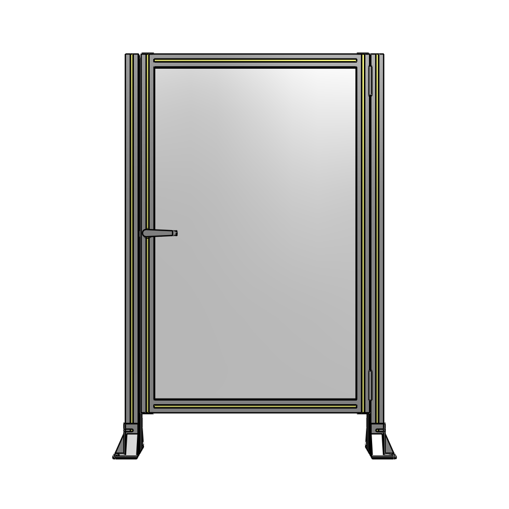 G6-1400-0900-0150-EYPTK DOOR-ROBUST FRAME, HANDLE/INTERNAL EGRESS ON LEFT 1400MM X 900MM 1/4" POLYCARBONATE, AS A KIT