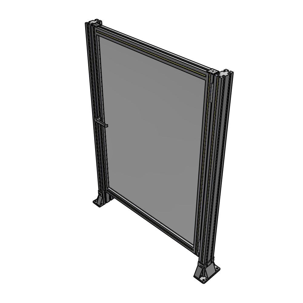 G6-1400-1020-0150-EYPTA DOOR-ROBUST FRAME, HANDLE/INTERNAL EGRESS ON LEFT 1400MM X 1020MM 1/4" POLYCARBONATE, ASSEMBLED