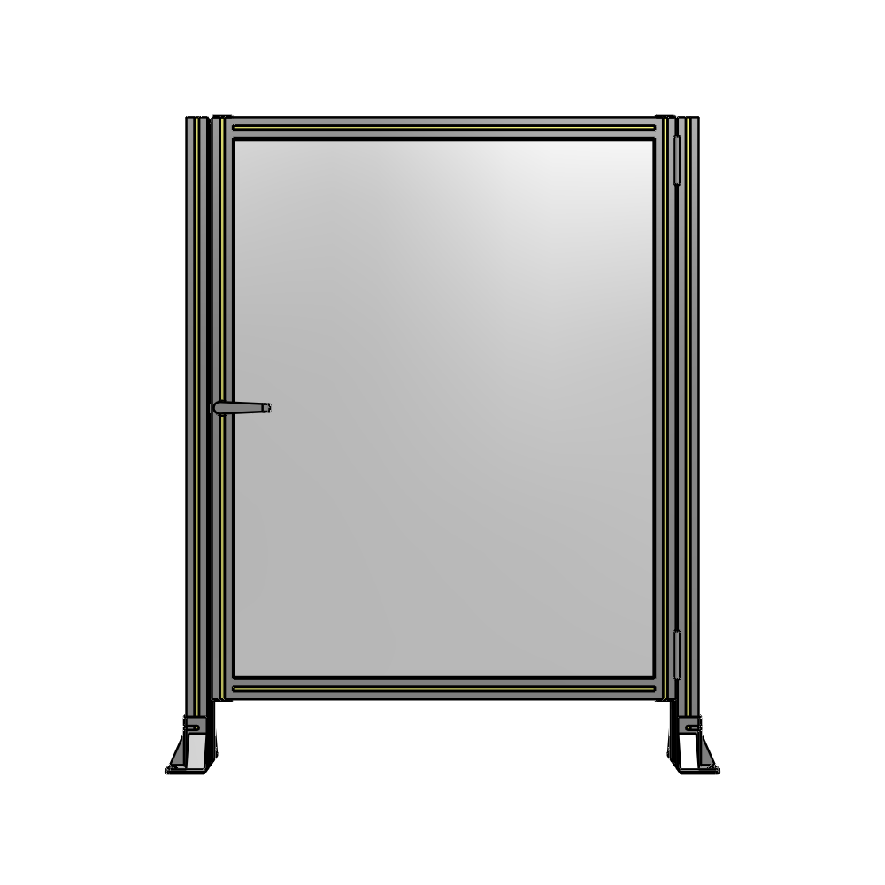 G6-1400-1100-0150-EYPTA DOOR-ROBUST FRAME, HANDLE/INTERNAL EGRESS ON LEFT 1400MM X 1100MM 1/4" POLYCARBONATE, ASSEMBLED