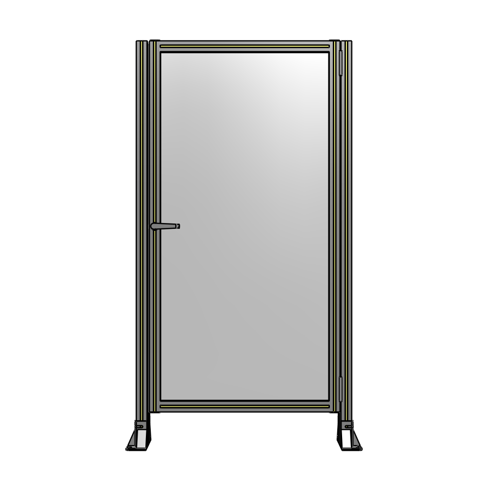G6-1700-0900-0150-EYPTK DOOR-ROBUST FRAME, HANDLE/INTERNAL EGRESS ON LEFT 1700MM X 900MM 1/4" POLYCARBONATE, AS A KIT