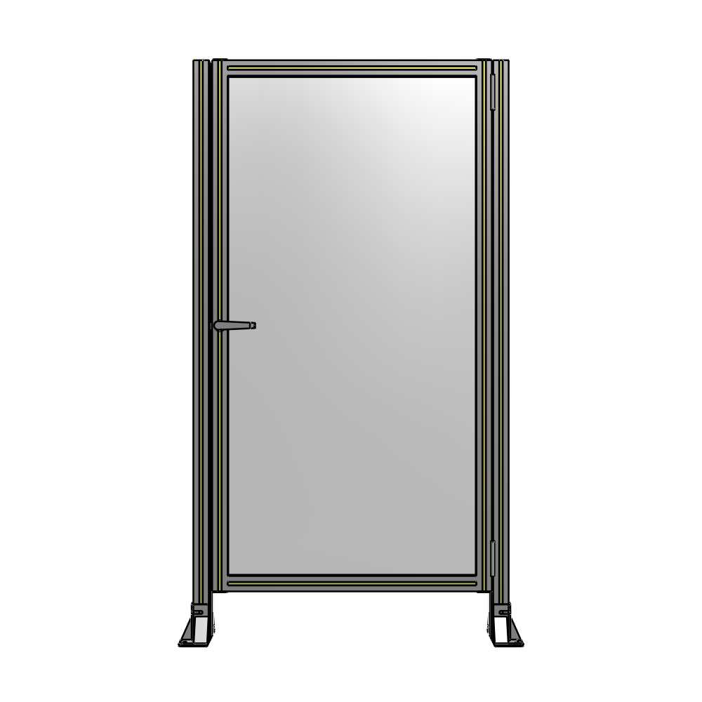 G6-1700-0920-0150-EYPTA DOOR-ROBUST FRAME, HANDLE/INTERNAL EGRESS ON LEFT 1700MM X 920MM 1/4" POLYCARBONATE, ASSEMBLED