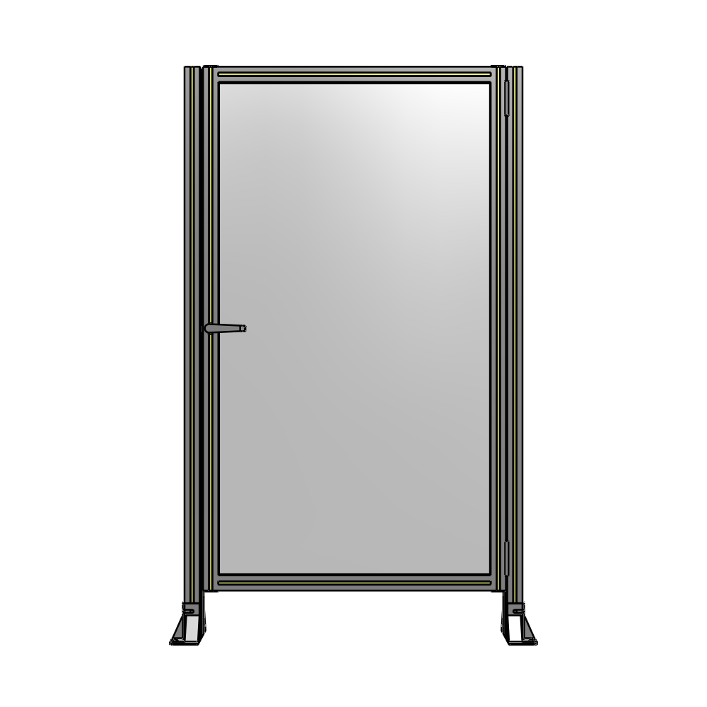 G6-1700-1000-0150-EYPTK DOOR-ROBUST FRAME, HANDLE/INTERNAL EGRESS ON LEFT 1700MM X 1000MM 1/4" POLYCARBONATE, AS A KIT