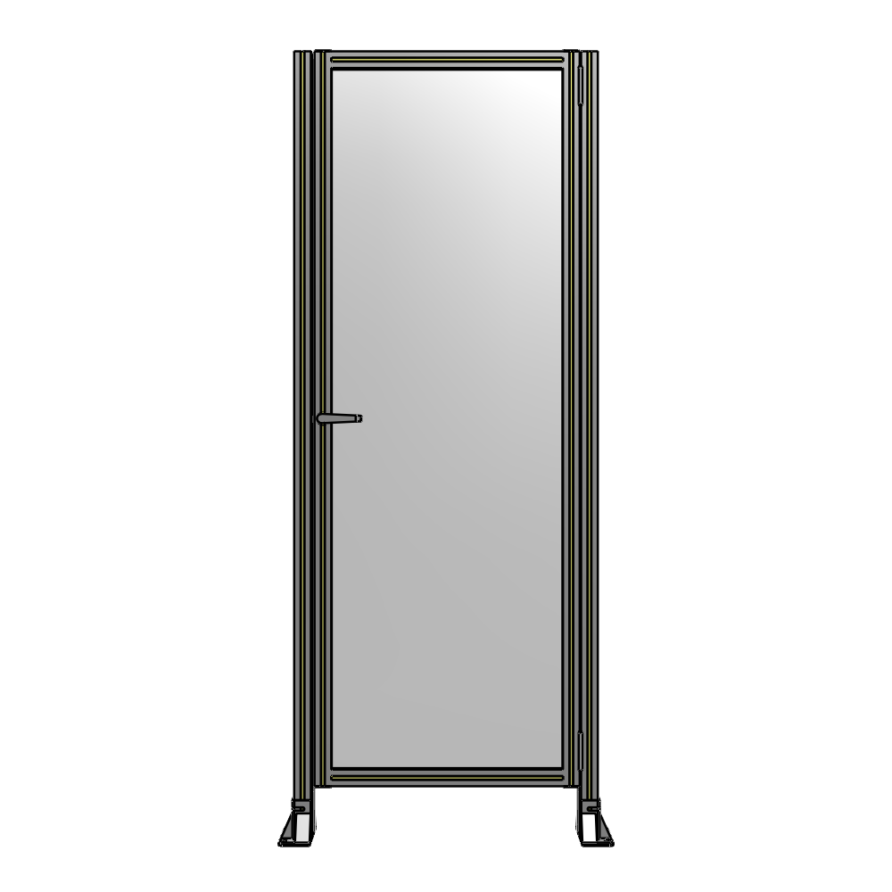 G6-2135-0820-0150-EYPTA DOOR-ROBUST FRAME, HANDLE/INTERNAL EGRESS ON LEFT 2135MM X 820MM 1/4" POLYCARBONATE, ASSEMBLED