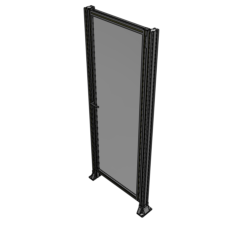 G6-2135-0820-0150-EYPTA DOOR-ROBUST FRAME, HANDLE/INTERNAL EGRESS ON LEFT 2135MM X 820MM 1/4" POLYCARBONATE, ASSEMBLED