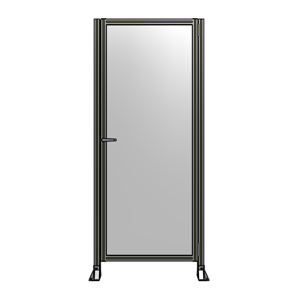 G6-2135-0900-0150-EYPTK DOOR-ROBUST FRAME, HANDLE/INTERNAL EGRESS ON LEFT 2135MM X 900MM 1/4" POLYCARBONATE, AS A KIT