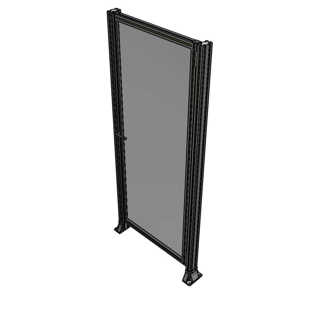 G6-2135-0900-0150-EYPTK DOOR-ROBUST FRAME, HANDLE/INTERNAL EGRESS ON LEFT 2135MM X 900MM 1/4" POLYCARBONATE, AS A KIT