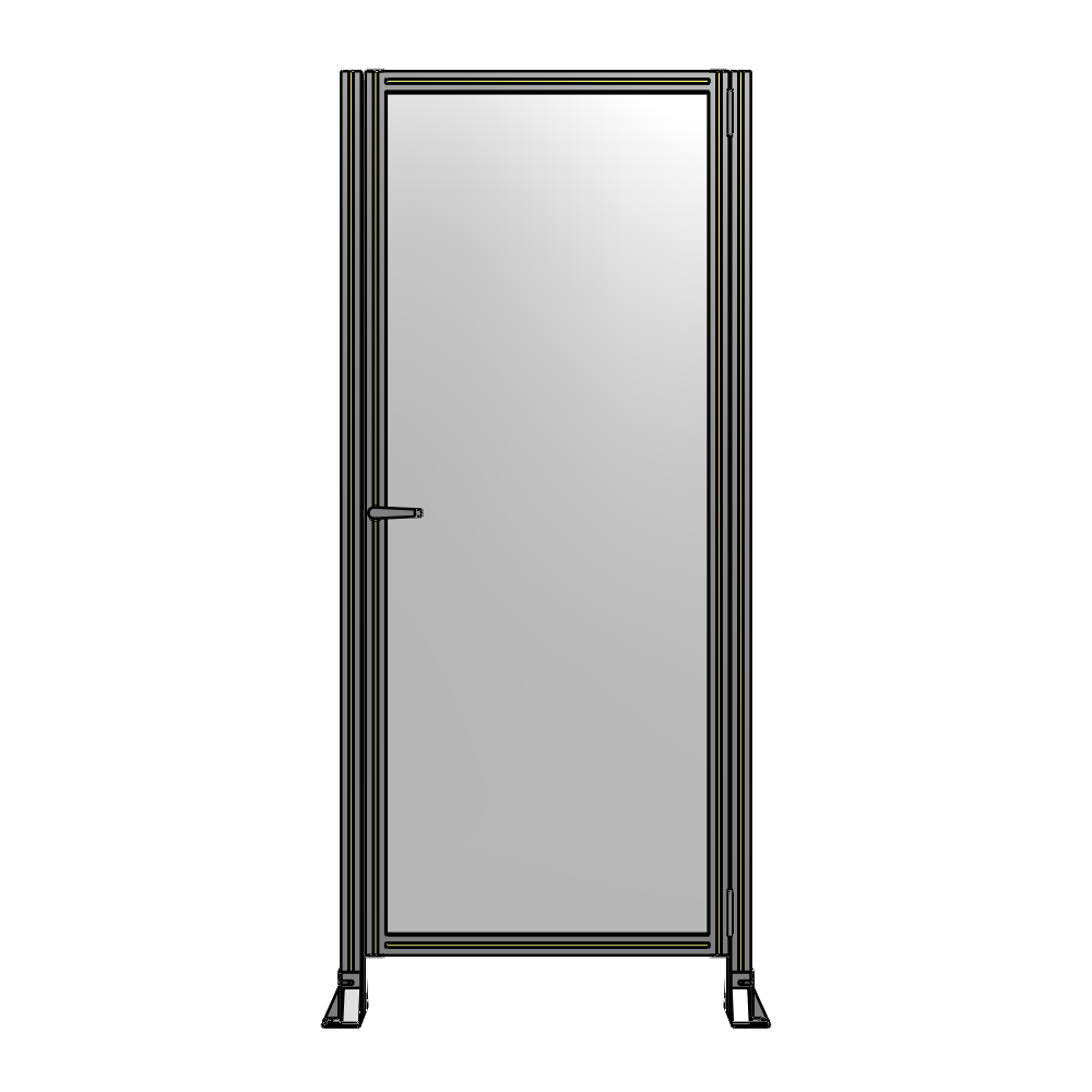 G6-2135-0920-0150-EYPTK DOOR-ROBUST FRAME, HANDLE/INTERNAL EGRESS ON LEFT 2135MM X 920MM 1/4" POLYCARBONATE, AS A KIT
