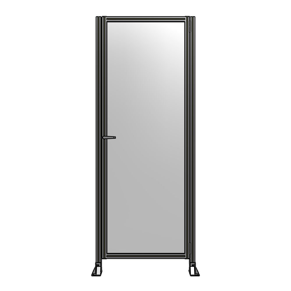 G6-2400-0920-0150-EYPTA DOOR-ROBUST FRAME, HANDLE/INTERNAL EGRESS ON LEFT 2135MM X 920MM 1/4" POLYCARBONATE, ASSEMBLED