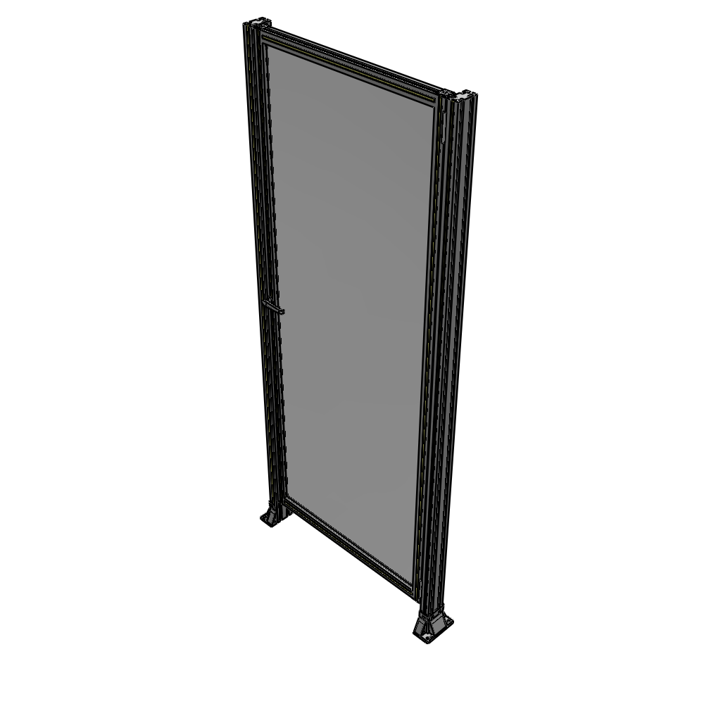 G6-2400-1000-0150-EYPTA DOOR-ROBUST FRAME, HANDLE/INTERNAL EGRESS ON LEFT 2135MM X 1000MM 1/4" POLYCARBONATE, ASSEMBLED