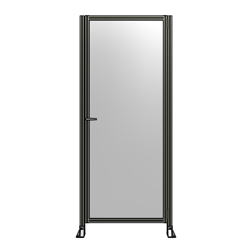 G6-2400-1000-0150-EYPTK DOOR-ROBUST FRAME, HANDLE/INTERNAL EGRESS ON LEFT 2135MM X 1000MM 1/4" POLYCARBONATE, AS A KIT