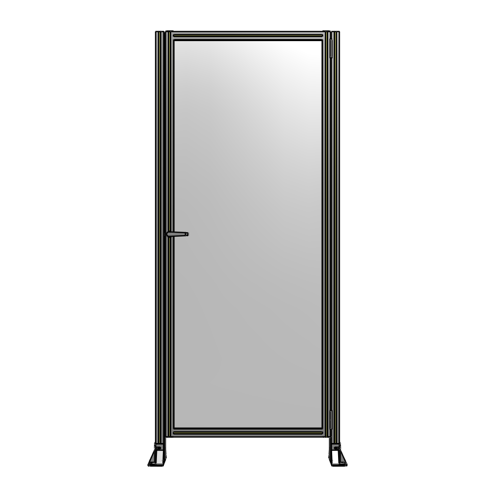 G6-2400-1020-0150-EYPTA DOOR-ROBUST FRAME, HANDLE/INTERNAL EGRESS ON LEFT 2135MM X 1020MM 1/4" POLYCARBONATE, ASSEMBLED
