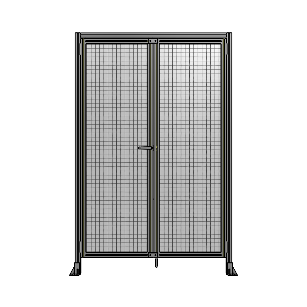 J1-2135-1400-0150-TYMTK SINGLE PANEL, DOUBLE DOOR WITH HEADER-HANDLE ON LEFT 2135MM X 1400MM  1" MESH, AS A KIT