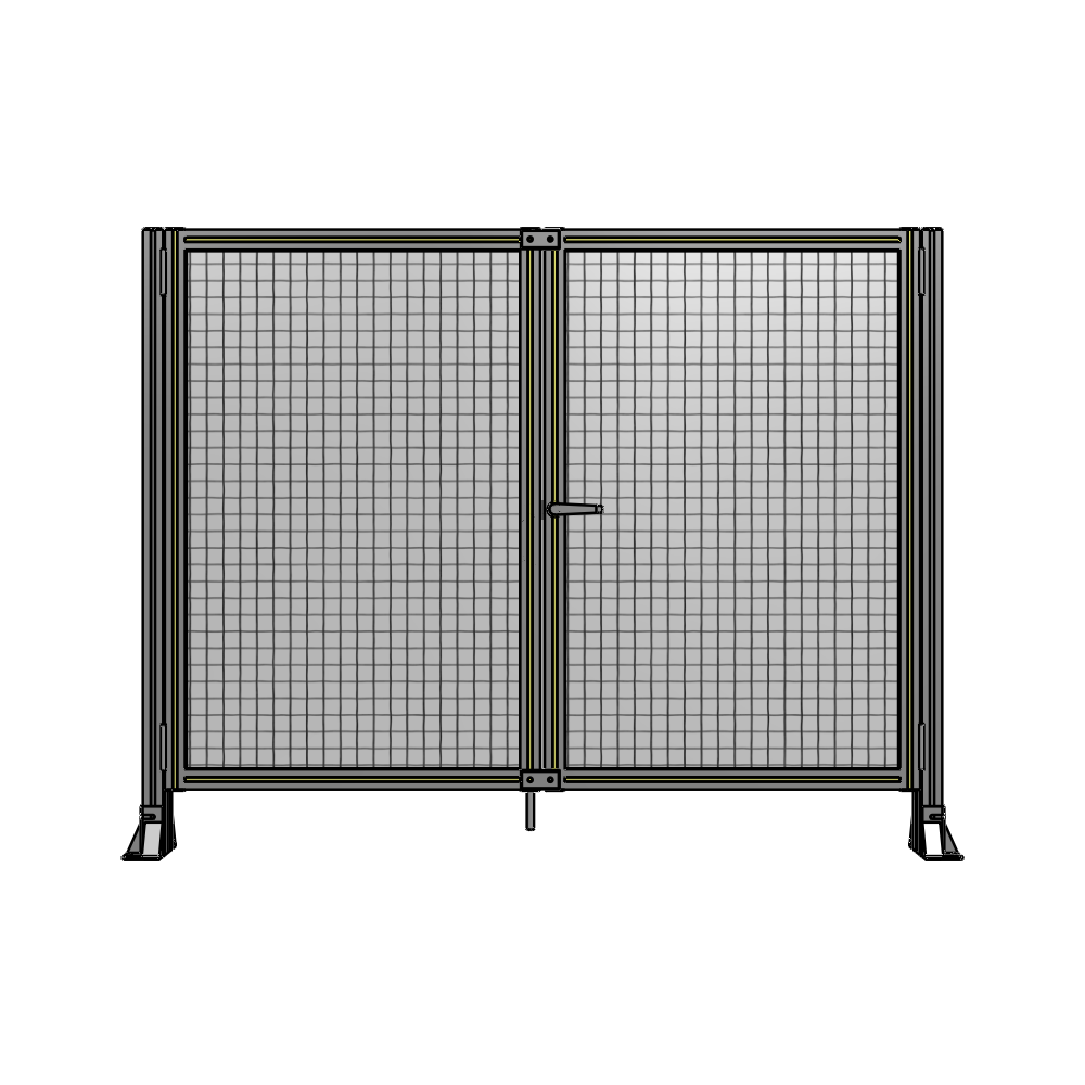 J4-1400-1800-0150-UYMTA SINGLE PANEL, DOUBLE DOOR-FRAME W/O HEADER-HANDLE ON RIGHT 1400MM X 1800MM  1" MESH, ASSEMBLED