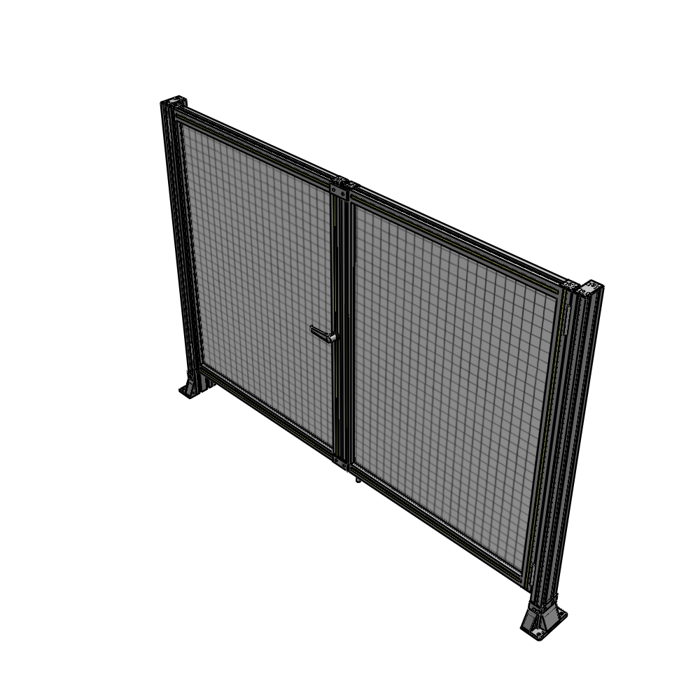 J4-1400-2000-0150-TYMTK SINGLE PANEL, DOUBLE DOOR-FRAME W/O HEADER-HANDLE ON LEFT 1400MM X 2000MM  1" MESH, AS A KIT