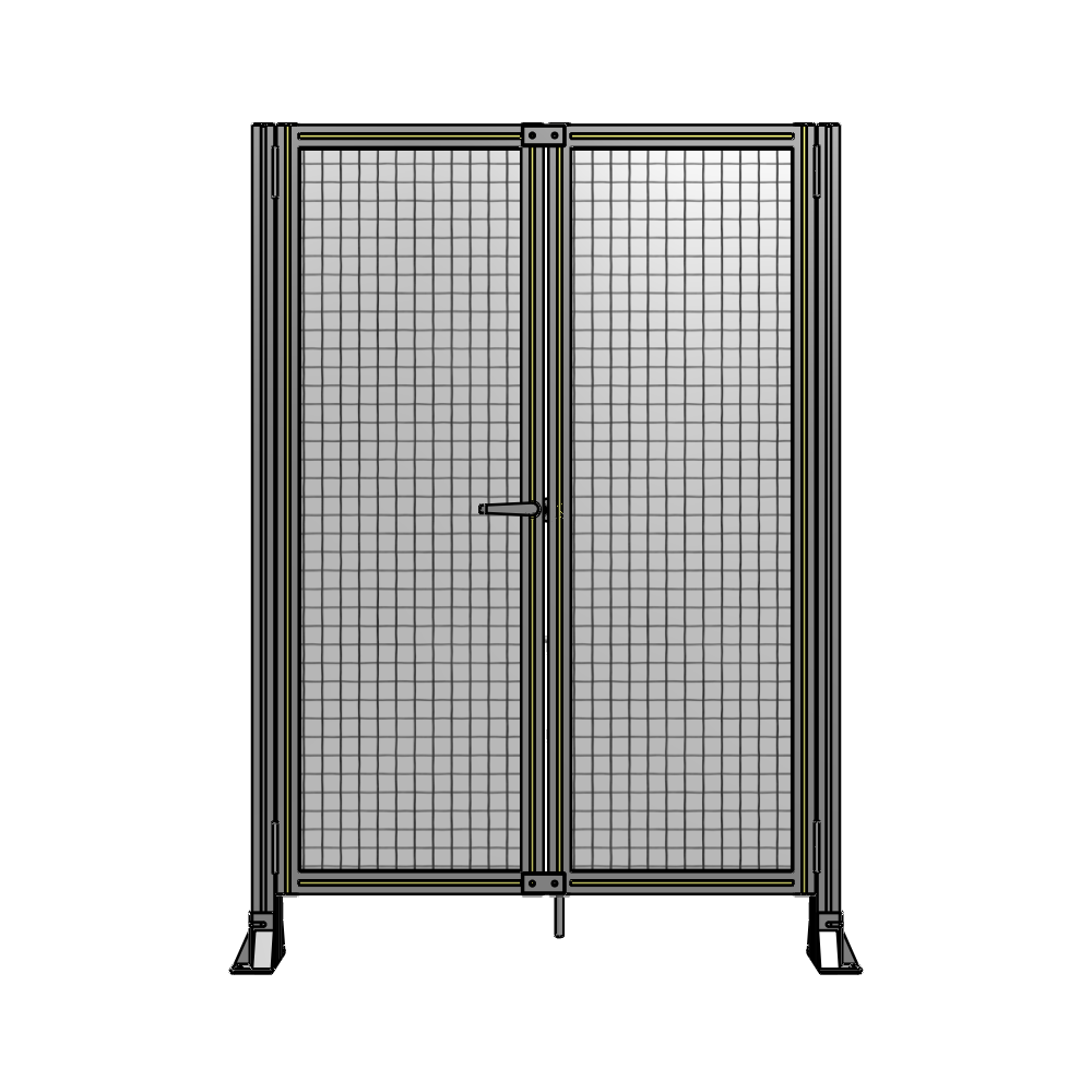J4-1700-1200-0150-TYMTK SINGLE PANEL, DOUBLE DOOR-FRAME W/O HEADER-HANDLE ON LEFT 1700MM X 1200MM  1" MESH, AS A KIT