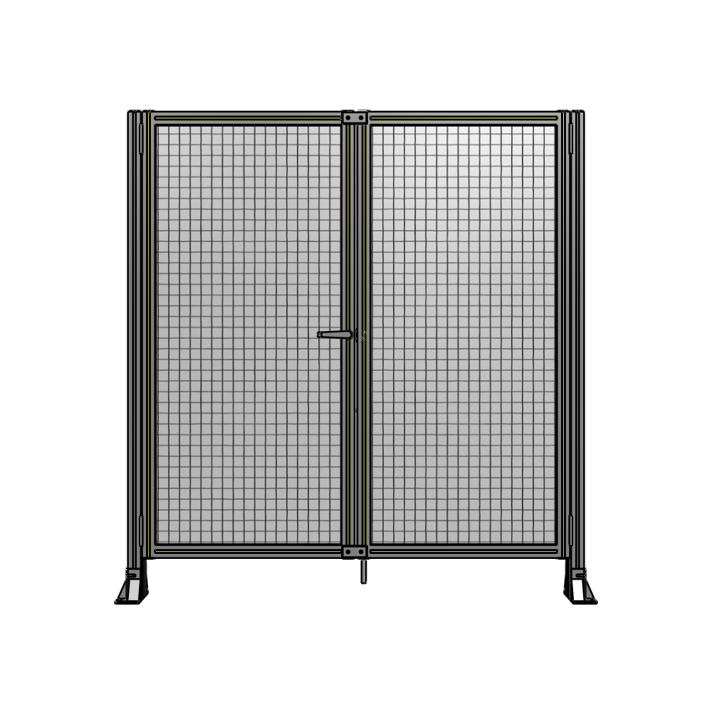 J4-1700-1600-0150-TYMTK SINGLE PANEL, DOUBLE DOOR-FRAME W/O HEADER-HANDLE ON LEFT 1700MM X 1600MM  1" MESH, AS A KIT