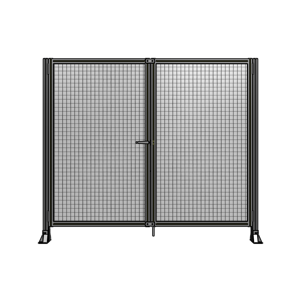 J4-1700-2000-0150-TYMTK SINGLE PANEL, DOUBLE DOOR-FRAME W/O HEADER-HANDLE ON LEFT 1700MM X 2000MM  1" MESH, AS A KIT
