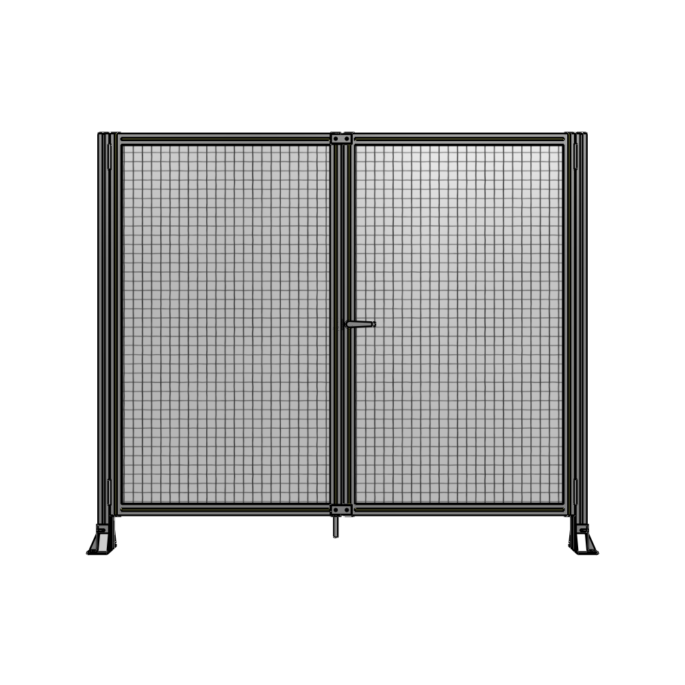 J4-1700-2000-0150-UYMTA SINGLE PANEL, DOUBLE DOOR-FRAME W/O HEADER-HANDLE ON RIGHT 1700MM X 2000MM  1" MESH, ASSEMBLED