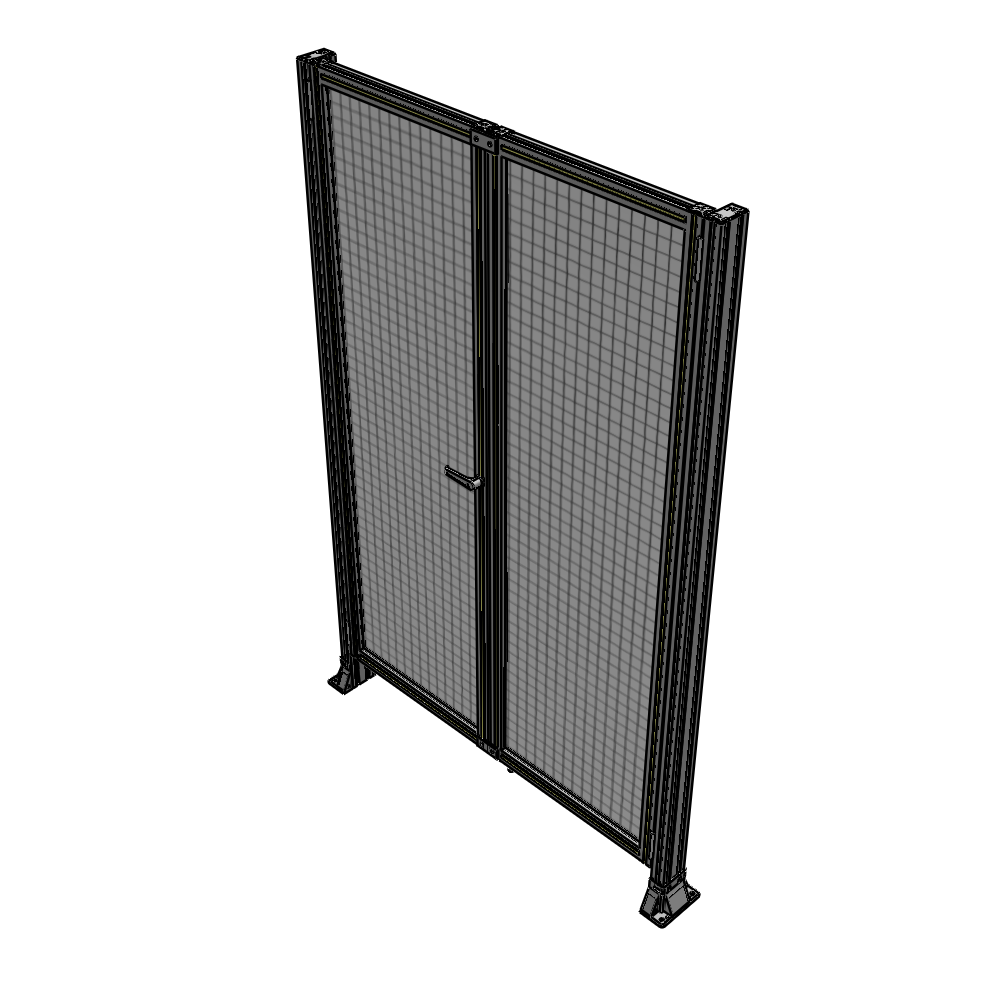 J4-2135-1400-0150-TYMTK SINGLE PANEL, DOUBLE DOOR-FRAME W/O HEADER-HANDLE ON LEFT 2135MM X 1400MM  1" MESH, AS A KIT