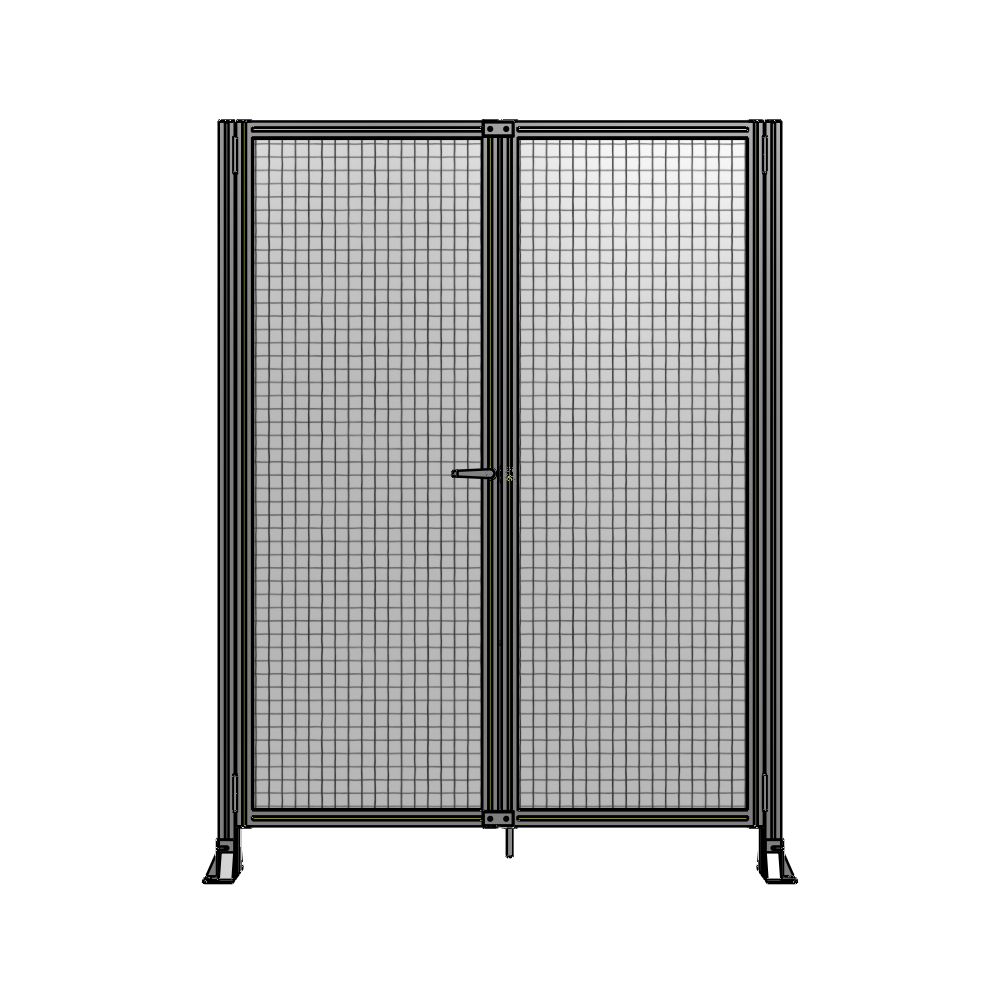 J4-2135-1600-0150-TYMTA SINGLE PANEL, DOUBLE DOOR-FRAME W/O HEADER-HANDLE ON LEFT 2135MM X 1600MM  1" MESH, ASSEMBLED