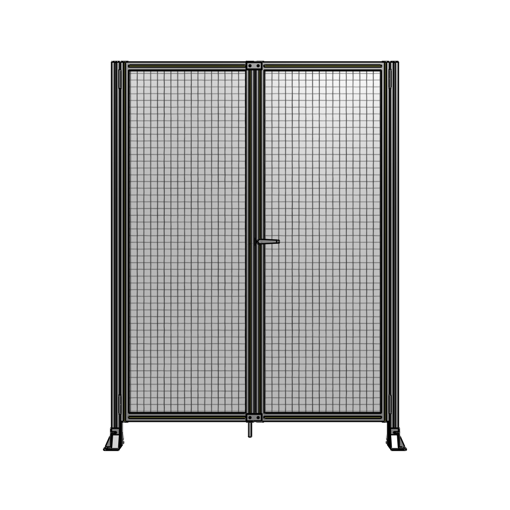 J4-2135-1600-0150-UYMTK SINGLE PANEL, DOUBLE DOOR-FRAME W/O HEADER-HANDLE ON RIGHT 2135MM X 1600MM  1" MESH, AS A KIT
