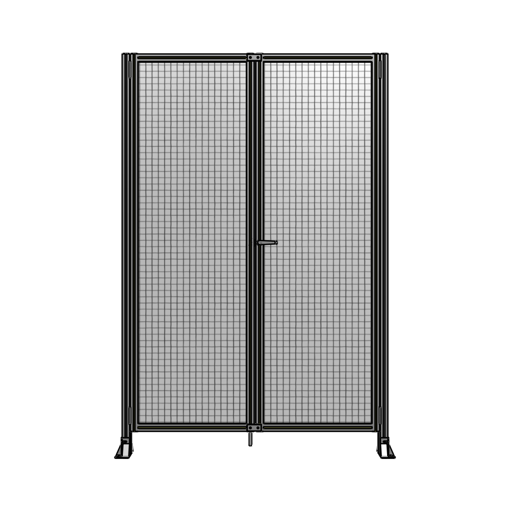 J4-2400-1600-0150-UYMTK SINGLE PANEL, DOUBLE DOOR-FRAME W/O HEADER-HANDLE ON RIGHT 2400MM X 1600MM  1" MESH, AS A KIT