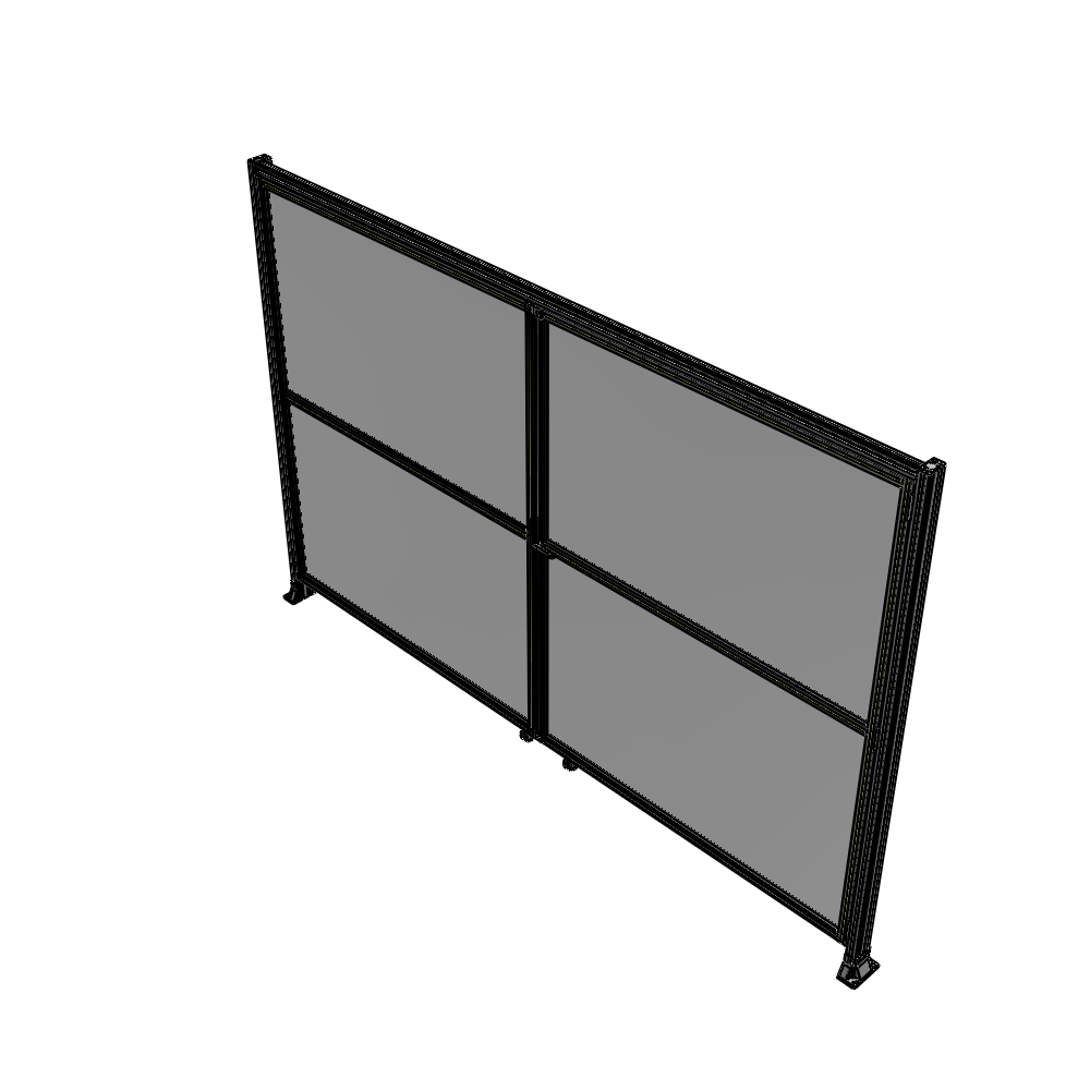 J7-2400-3600-0150-UYPTA DOUBLE PANEL, DOUBLE DOOR-FRAME W/ HEADER- HANDLE ON RIGHT 2400MM X 3600MM  1/4" POLYCARB, ASSEMBLED