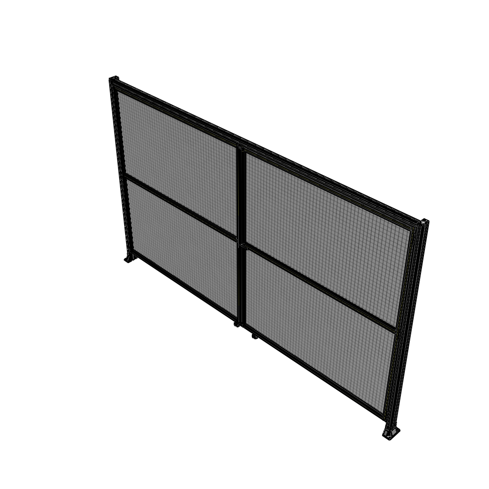 J7-2400-4000-0150-UYMTK DOUBLE PANEL, DOUBLE DOOR-FRAME W/ HEADER- HANDLE ON RIGHT 2400MM X 4000MM  1" MESH, AS A KIT