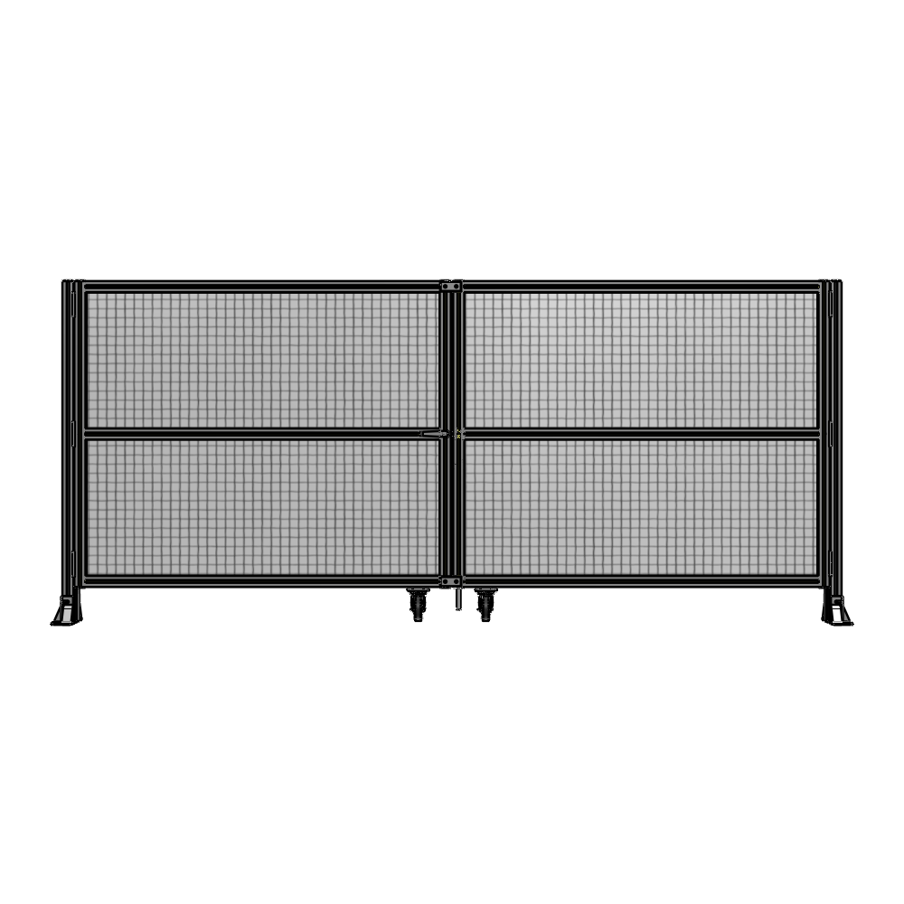 J8-1400-3200-0150-TYMTK DOUBLE PANEL, DOUBLE DOOR-FRAME W/O HEADER-HANDLE ON LEFT 1400MM X 3200MM  1" MESH, AS A KIT