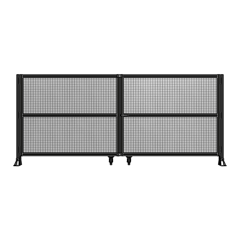 J8-1400-3200-0150-UYMTK DOUBLE PANEL, DOUBLE DOOR-FRAME W/O HEADER-HANDLE RIGHT 1400MM X 3200MM  1" MESH, AS A KIT