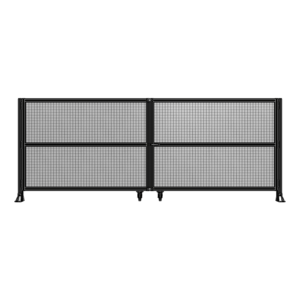 J8-1400-3600-0150-UYMTA DOUBLE PANEL, DOUBLE DOOR-FRAME W/O HEADER-HANDLE RIGHT 1400MM X 3600MM  1" MESH, ASSEMBLED