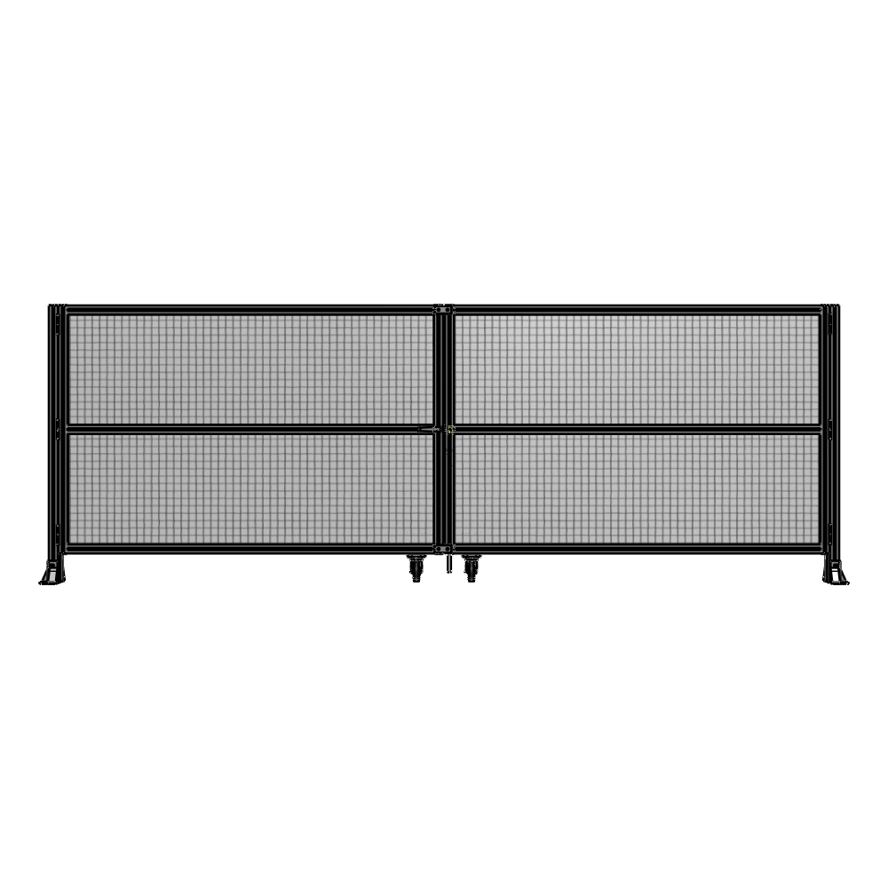 J8-1400-4000-0150-TYMTA DOUBLE PANEL, DOUBLE DOOR-FRAME W/O HEADER-HANDLE ON LEFT 1400MM X 4000MM  1" MESH, ASSEMBLED