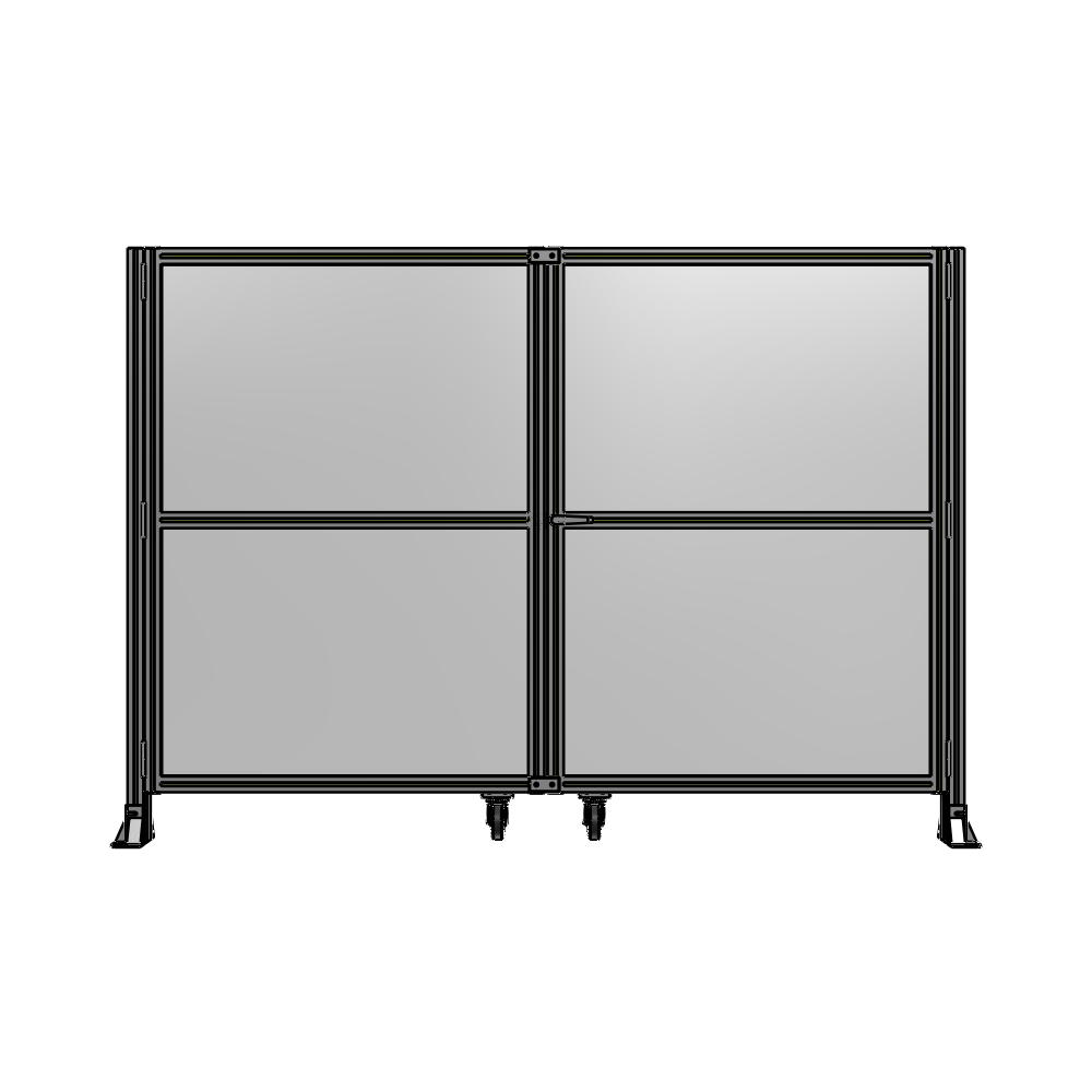 J8-1700-2400-0150-UYPTK DOUBLE PANEL, DOUBLE DOOR-FRAME W/O HEADER-HANDLE RIGHT 1700MM X 2400MM  1/4" POLYCARB, AS A KIT
