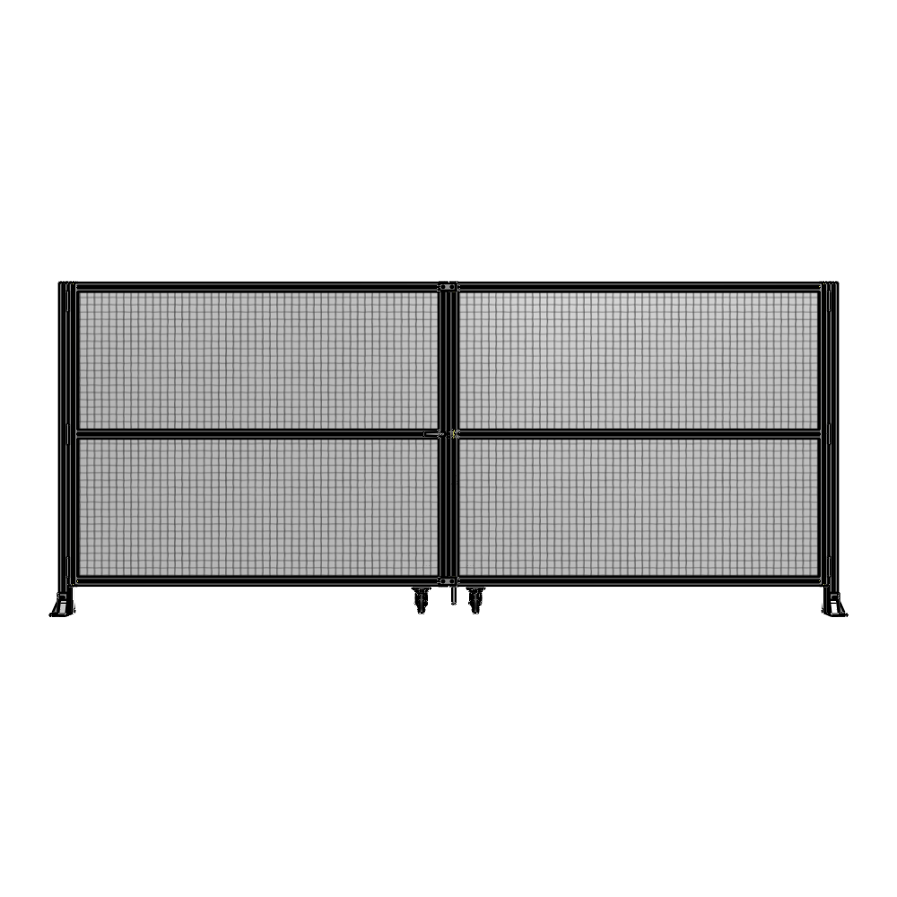 J8-1700-4000-0150-TYMTK DOUBLE PANEL, DOUBLE DOOR-FRAME W/O HEADER-HANDLE ON LEFT 1700MM X 4000MM  1" MESH, AS A KIT