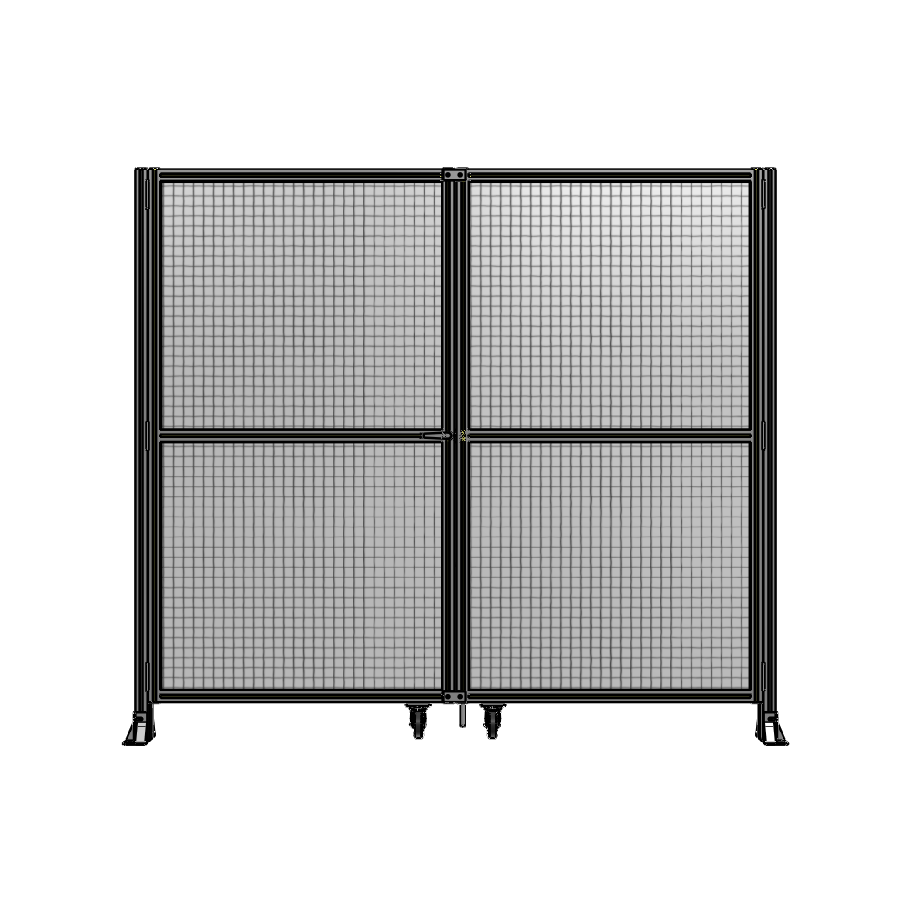 J8-2135-2400-0150-TYMTK DOUBLE PANEL, DOUBLE DOOR-FRAME W/O HEADER-HANDLE ON LEFT 2135MM X 2400MM  1" MESH, AS A KIT