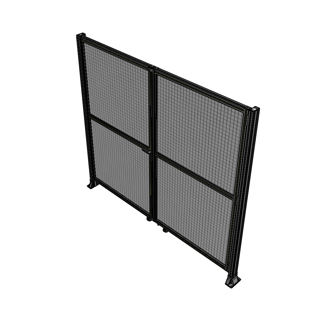 J8-2135-2400-0150-TYMTK DOUBLE PANEL, DOUBLE DOOR-FRAME W/O HEADER-HANDLE ON LEFT 2135MM X 2400MM  1" MESH, AS A KIT