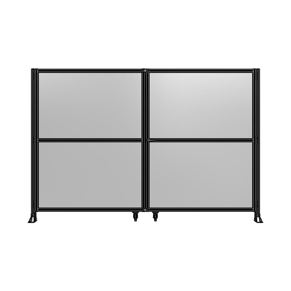 J8-2135-3200-0150-UYPTK DOUBLE PANEL, DOUBLE DOOR-FRAME W/O HEADER-HANDLE RIGHT 2135MM X 3200MM  1/4" POLYCARB, AS A KIT
