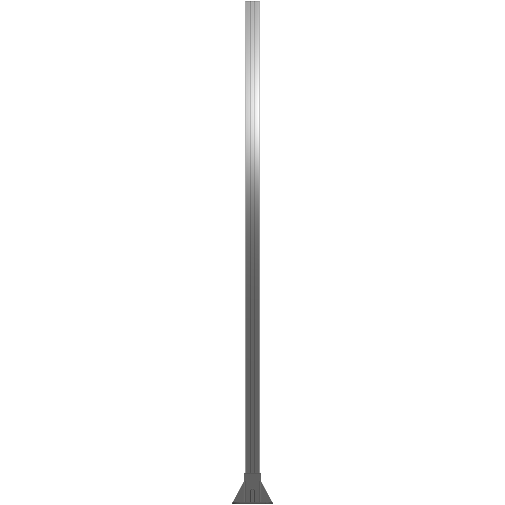 K1-1700-ZFA VERTICAL POST-4 SIDED FOOT, YELLOW INSERT, NO END CAP 45 MM X 45 MM X 1700 MM TALL, FULLY ASSEMBLED