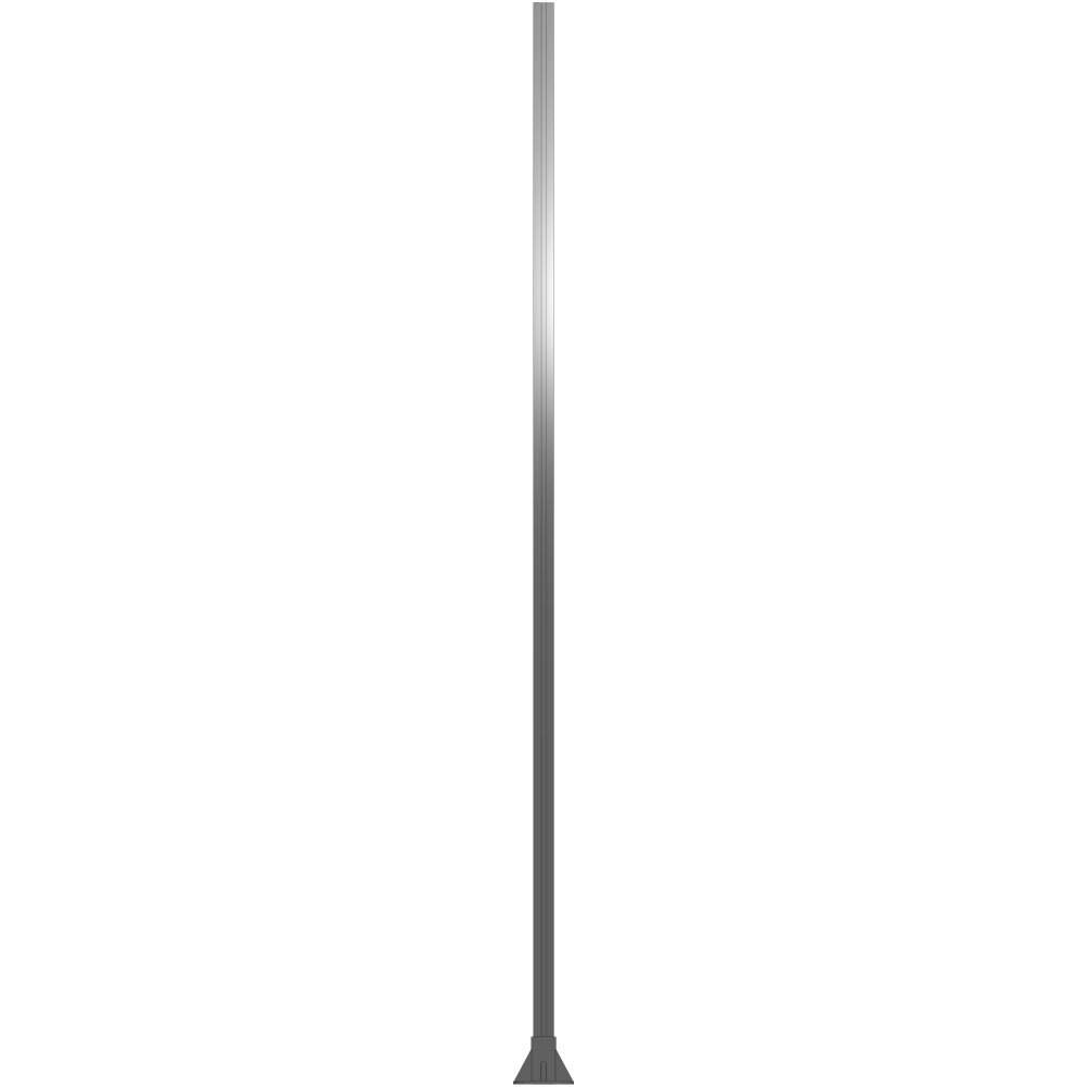 K2-2400-ZFA VERTICAL POST-4 SIDED FOOT, YELLOW INSERT, NO END CAP 45 MM X 90 MM X 2400 MM TALL, FULLY ASSEMBLED
