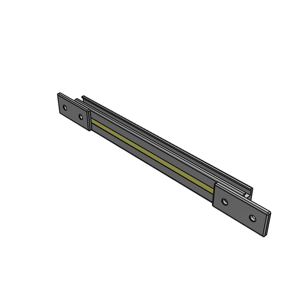 L1-0355-YTA 355MM LONG HALF STRAP, MOUNTS HORIZONTAL ON 450MM WIDE SINGLE WALL SECTIONS