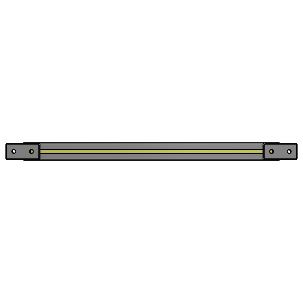 L1-0655-YTA 655MM LONG HALF STRAP, MOUNTS HORIZONTAL ON 750MM WIDE SINGLE WALL SECTIONS