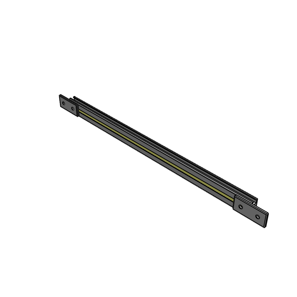 L1-0655-YTA 655MM LONG HALF STRAP, MOUNTS HORIZONTAL ON 750MM WIDE SINGLE WALL SECTIONS