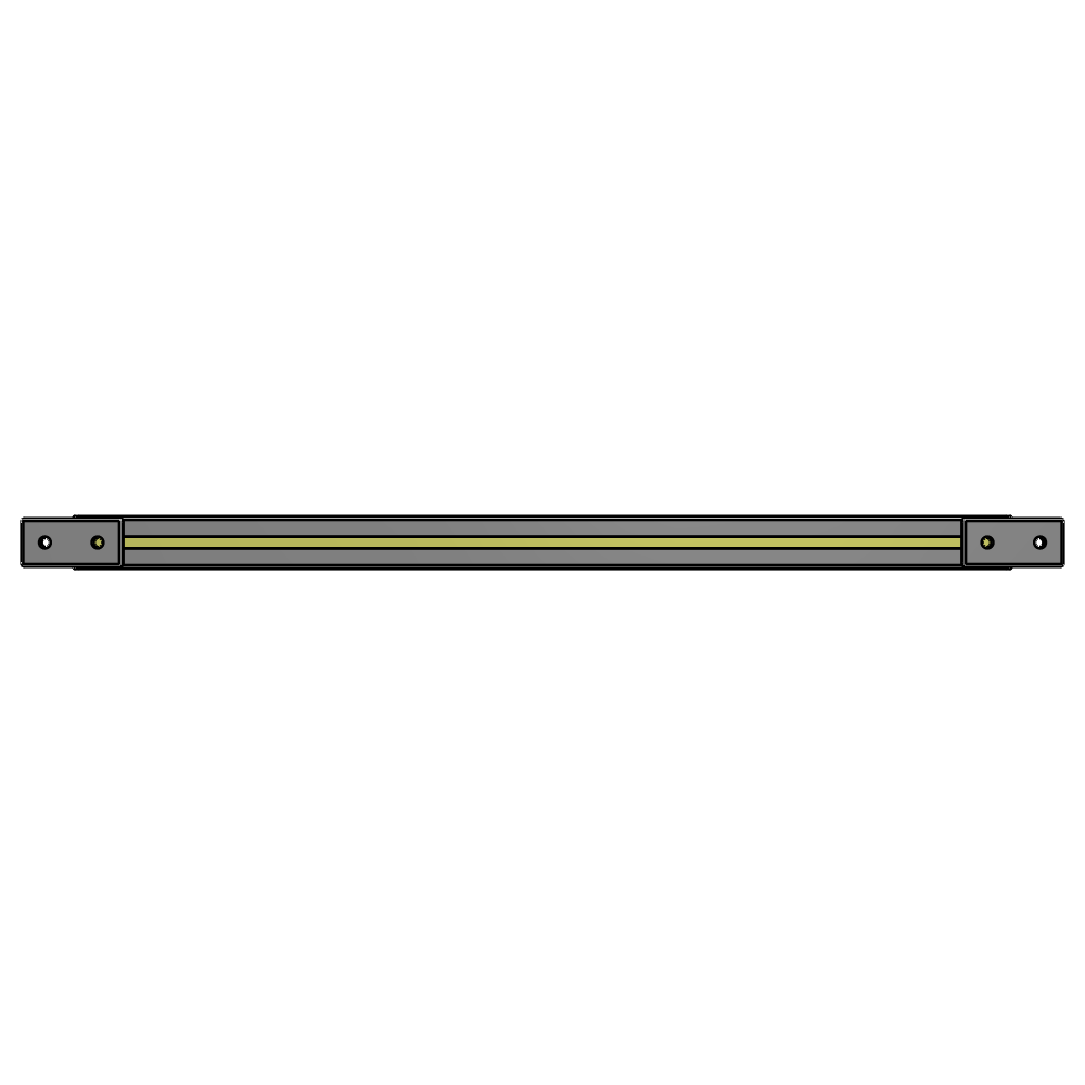 L1-0805-YTA 805MM LONG HALF STRAP, MOUNTS HORIZONTAL ON 900MM WIDE SINGLE WALL SECTIONS