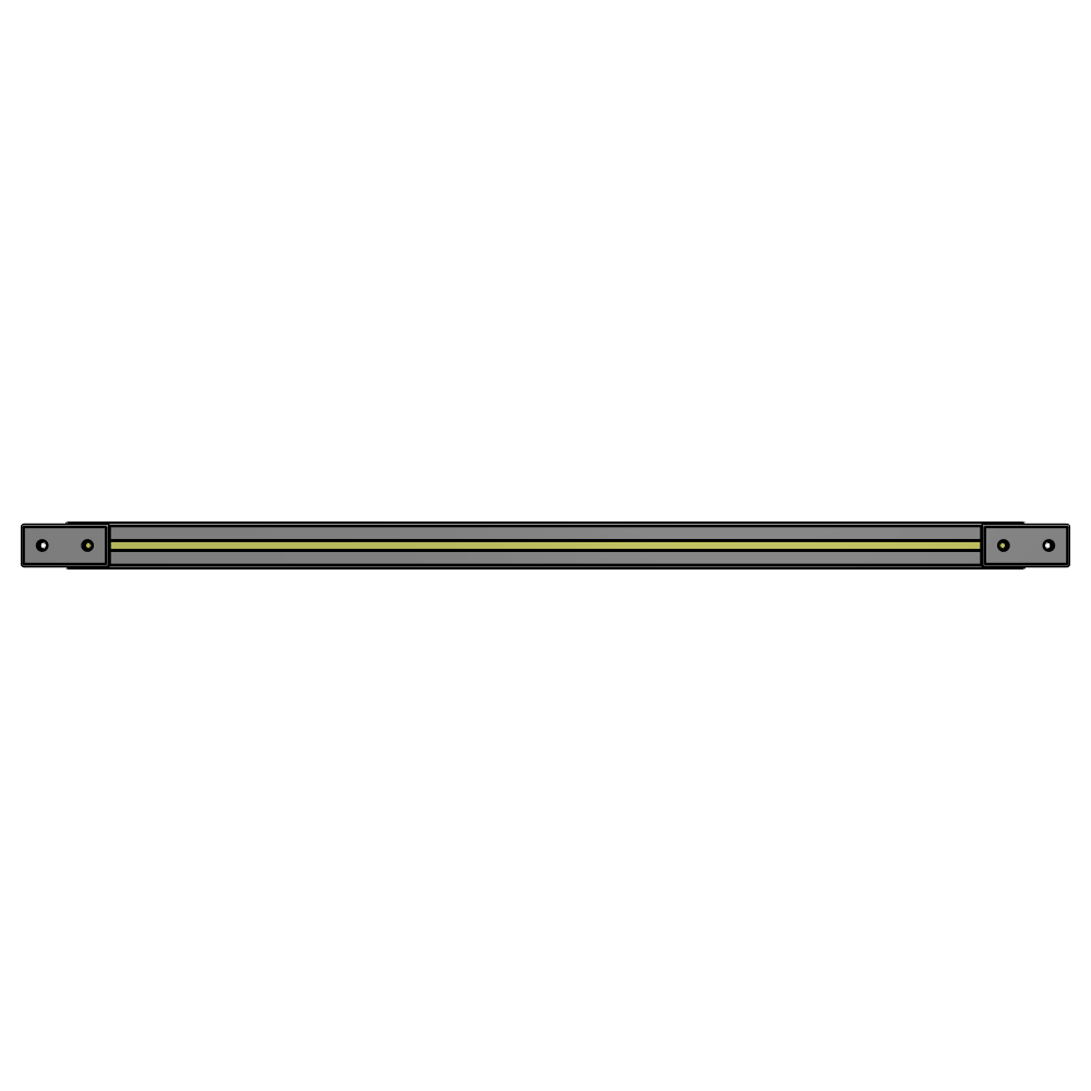 L1-0955-YTA 955MM LONG HALF STRAP, MOUNTS HORIZONTAL ON 1050MM WIDE SINGLE WALL SECTIONS