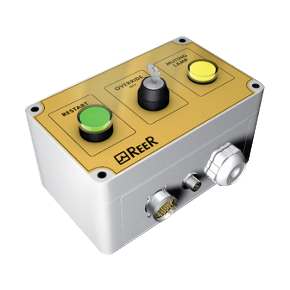 1360932 REER CONNECTION BOX-JANUS, RESTART, OVERRIDE, MUTING LAMP (2 NO + 1 NC CONTACTS)CAT4, L:210MM(MJB 3)