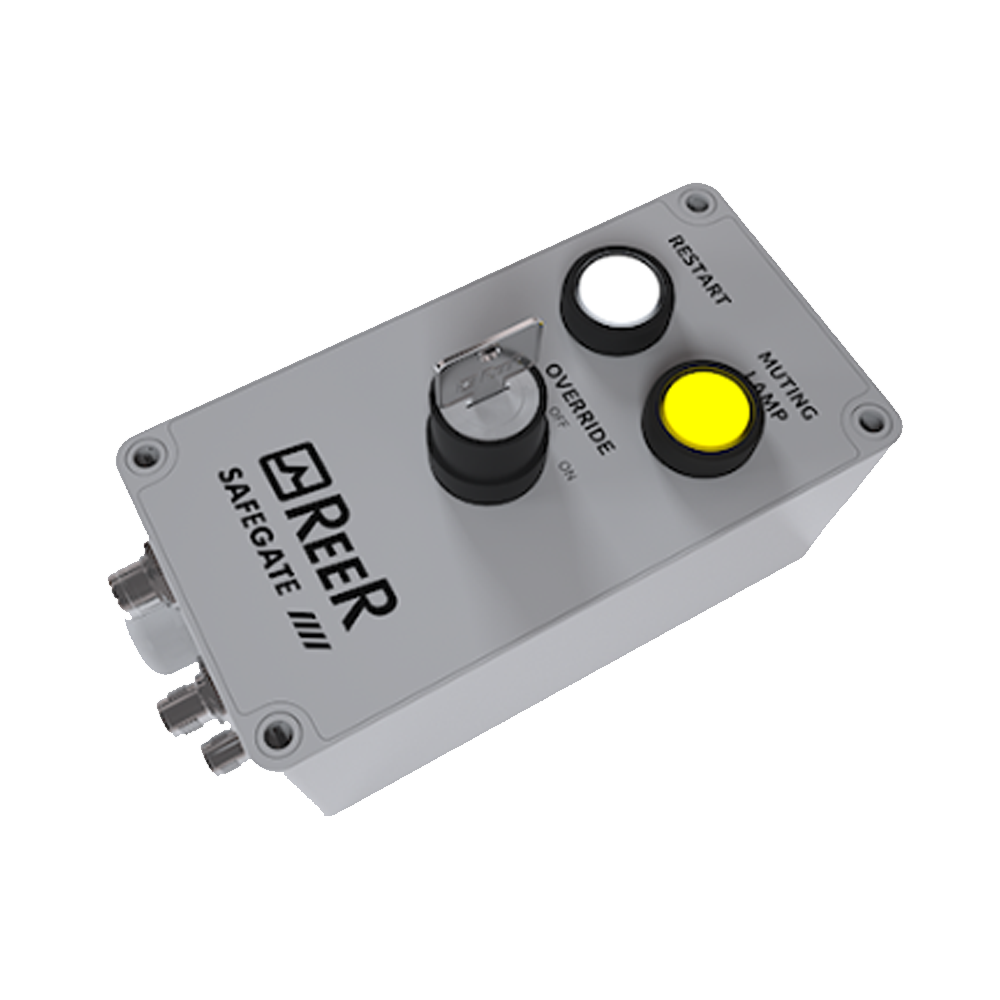 1390956 REER CONNECTION BOX-SAFEGATE, OVERRIDE, MUTING LAMP, 4 NA +1 NC CONTACTS, L:100MM(M SGO BOX PLUS)